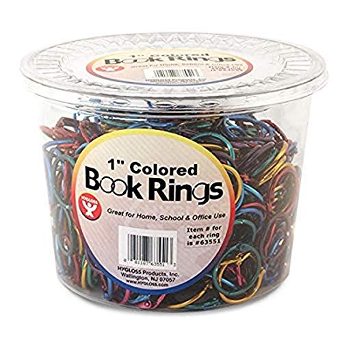 Hygloss Products, Inc 63150 Hygloss Products Book Rings, 1 inch, Assorted Colors
