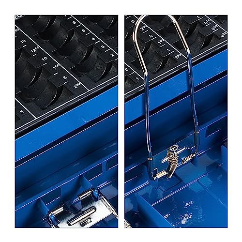 Relaxdays Cash Box, Blue, H x W x D: 8.5 x 30.5 x 24.5 cm