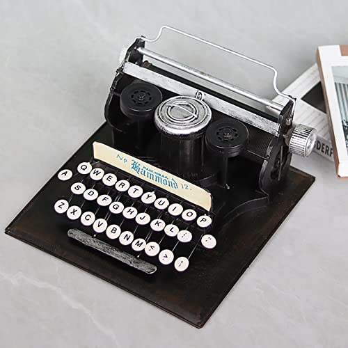 Vintage Typewriter Model, Handmade Typewriter Decor, Manual Retro Typewriter, Full Artistic Atmosphere and Durable Iron Material Made, Hand-polished and Fine Workmanship, for Gift, Decoration