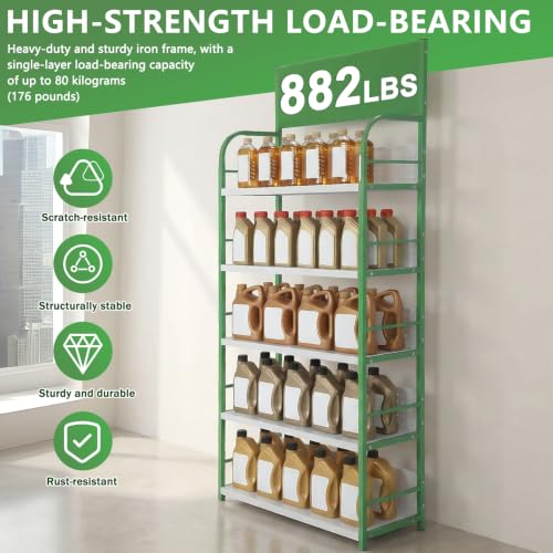 5 Tier Oil Display Rack with Signboard for Kitchen Office