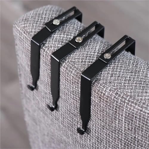 Cubicle Hooks 40Pcs Iron Adjustable Cubicle Hook, Flexible Reusable Partition Hanger, Black Clothes Storage Hangers for Hanging