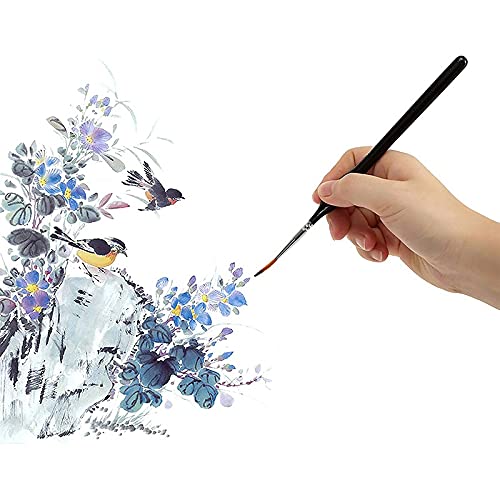 UOHLCX HBJWOV 15Pcs Detail Paint Brush Set Miniature Painting Brushes Kit Professional Mini Paint Brushes Set with Carrying Case