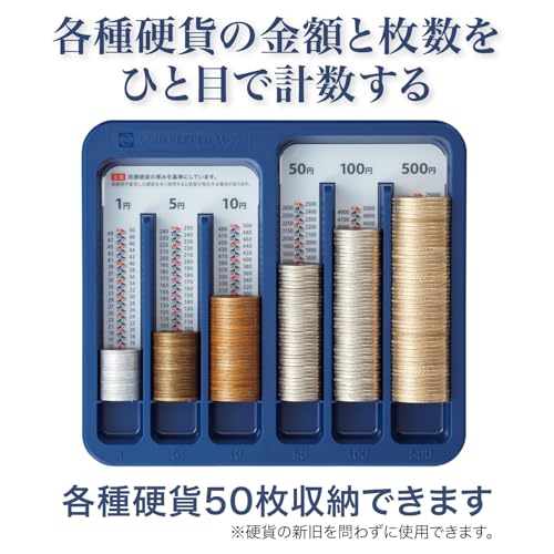 Open Industrial M-33 Coin Keeper with Coin Case, Coin Counter, Cash Register, Store Supplies, Blue