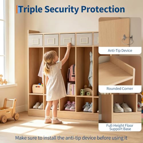 TrailBlade Kids Coat Locker – 5 Sections, 10 Cubbies