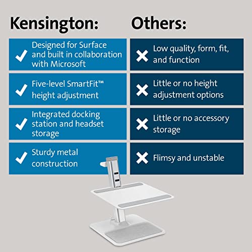 Kensington SmartView Aluminum Organizing Laptop Riser, Ergonomic Laptop Stand for Desk (K50825WW)