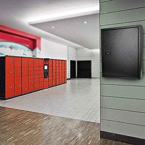 KYODOLED Key Box, Wall Mount 100 Key Cabinet, Combination Lock, Black