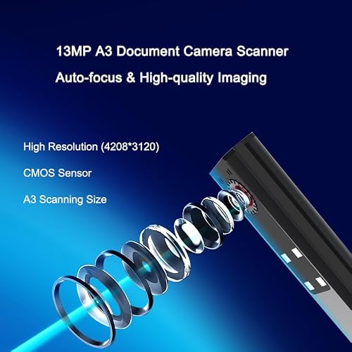 EY-2103S High Speed Desktop Book Document Camera Scanner A3 Large Format 13Mp De for School