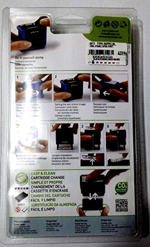 Trodat Printy Black Mount 4912 Typo Do It Yourself Stamp Kit (Up to 3 Lines)