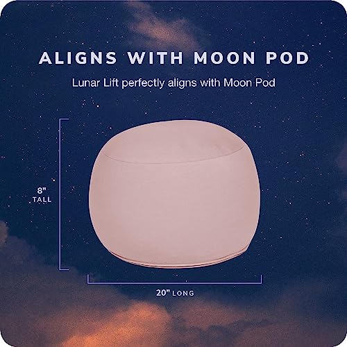 Moon Pod Lunar Lift Footrest for Bean Bag Chair - 20" x 8" Zero-Gravity Micro-Bead Stuffed for Stress, Relaxation & Comfort for Circulation (Pink)