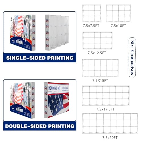 NEWSANDOR Fabric Pop Up Display Stand Custom Trade Show Backdrop