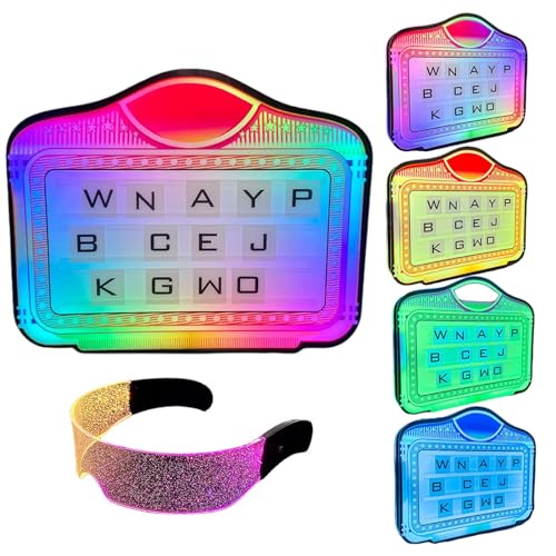 CHHMAELOVE Light Up Letter Board Sign - with 7-Color LED Glasses, 2 Set of English Letters and 0-9 Numbers, Detachable Power Bank, for VIP Service at Club, Birthday Party, Bar