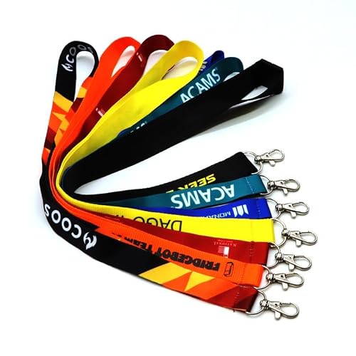 Handwerke 300 Pieces Custom Solid Color Breakaway Lanyards Personalized Polyester Neck Straps with Logo, Text, Name for Office, Company, School, Event, Women Men
