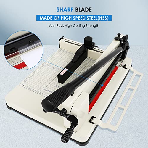 Olenyer Heavy Duty Paper Cutter,17 Inch Guillotine Paper Cutter, One Replacement Blade for Free Cortadora de Papel 500 Sheets Papers, Paper Scrap Slicer Trimmer for Cardstock Cards Office Home School