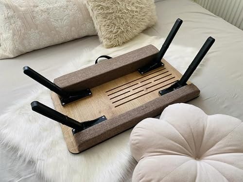 Laptop Stand Lab Desk with Cushion and Fold Away Bed Tray with Mause Pad PhoneCompartments and Wrist Supported-FreelancerFoldable