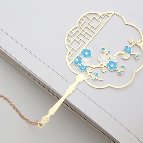 Bookmarks Literary Brass Hollow Metal Bookmark Gold-Plated Enamel