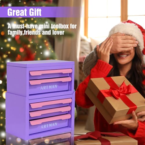 AMZXPLORE 2+3 Layers Stackable Desk Organizer, Steel Storage Box