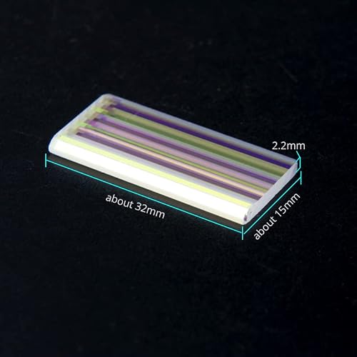 ZTBH Microscope Accessories Kit 30pcs Rectangle Prism Dichroic Prisma Stained Glass for Optical Experiment Instrument Home Decoration Art Necklace DIY Design Microscope Slides