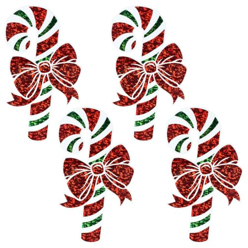 Beistle Prismatic Candy Cane Cutout Foil Christmas Decoration 4 Pack