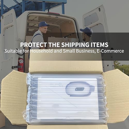 Hijelyn Bubble Cushioning Wrap Roll for Packing 12"x328' Inflatable Bottle Shipping Package Large Air Pillows for Shipping & Moving Heavy Duty Space-saving Packing Material for Fragile Items, 55um