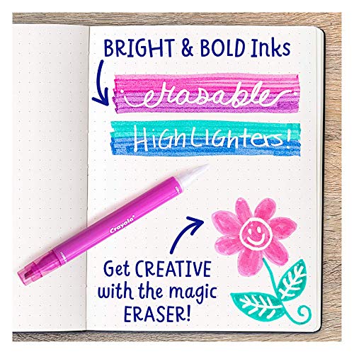 Crayola Take Note Erasable Highlighters, Cool School Supplies, Chisel Tip Markers, 6 Count, Pack of 12