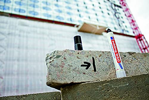 edding 950 industriemarker - geel - 10 pennen - ronde punt 10 mm - marker voor schrijven op metaal, steen, hout - ruwe of natte oppervlakken - permanent, watervast