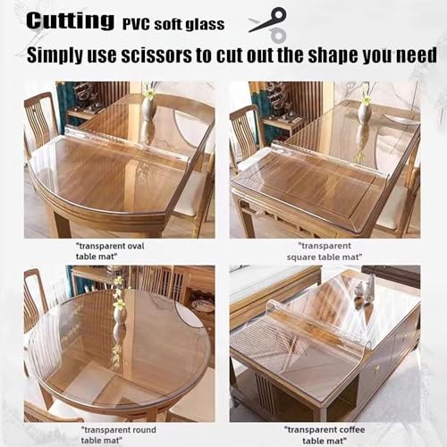 AHWEKR Office Chair Mat for Hard Floors 45 x 93 Inch, Clear Plastic Floor Protector for Rolling Desk & Computer Chairs, Transparent Under Desk Mat for Hardwood, Wood & Tile Floors