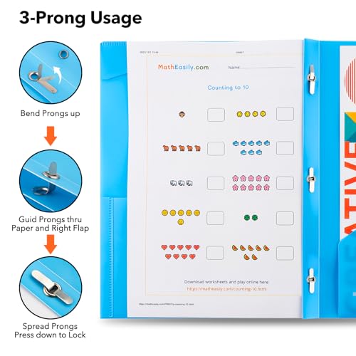 BAOFALI 24 Pack A4 Pocket Plastic Folder 2 Pockets and 3 Prongs 2 Card Slots, Durable, Tear-Resistant Heavy Duty Pocket Folders with Prongs, Colored Prong Folders for Schoolwork & Officer