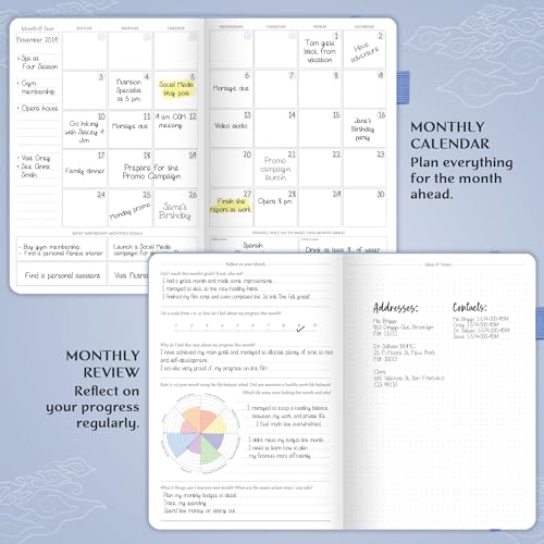 Legend Planner PRO Weekly & Monthly, Large Undated, 7”x10”, Periwinkle