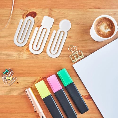 XIUBOSHI 100Pcs Colorful Acrylic Paper Clip Creative Shape Organizers Binders Clips for Documents Crafts Classroom Use