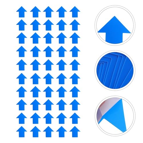 Color-Coding Labels 100/200/400pcs Blue Directional Arrow Floor Stickers Adhesive Social Distancing Sign Decals for Indoor Outdoor for Road Instructions(400pcs)