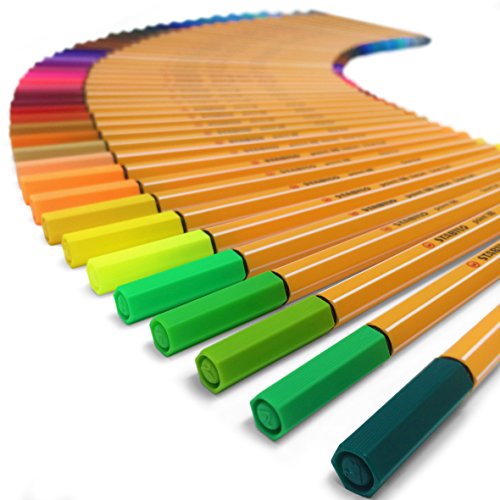 STABILO Point 88-0.4mm Fineliner - Box of 10 Pens - Heliotrope