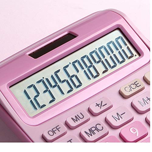 12 Digit Desk Calculator Large Buttons Financial Business Accounting Tool Big Battery and Solar Power