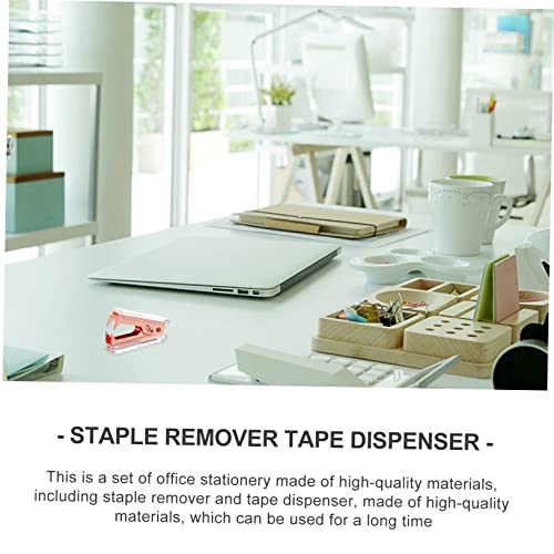 1 Tape seat Nail Remover Shipping Tape Dispenser Clear Tape Holder Paper Tape Dispenser Desk Accessories Staple Puller and Tape Dispenser Stationary Adhesive Tape Alloy Office (Golden 12.00X6.