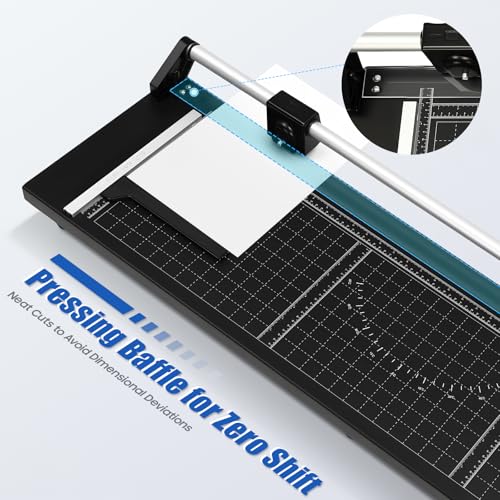 Paper Cutter, Paper Trimmer, 3 Blades, Heavy Duty Paper Cutter for Cardstock, Guillotine Paper Trimmer for Crafting, for Cutting A3, A4, and A5 Paper, Cards, Photos