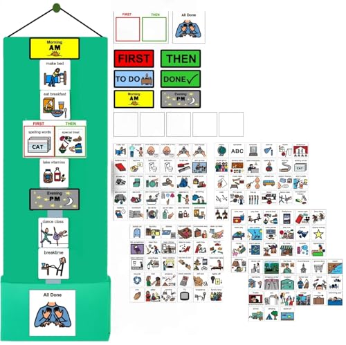 Visual Schedule for Kids – 133 Durable Plastic Picture Cards with Soft Loop Coins | Daily Routine & Chore Reward Chart for Home, School, Autism, ADHD & Special Needs Behavior Support