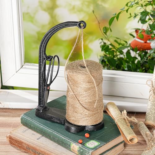 Sungmor Cast Iron Twine Holder Set - Twine String & Rope Rack & Scissor