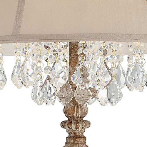 Barnes and Ivy Duval 63 1/2" Tall French Crystal Candlestick Floor Lamp