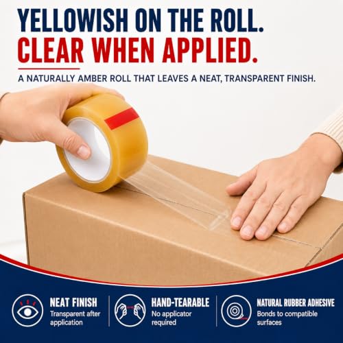 GGR Supplies Clear Cellophane Packaging Tape, 2 Inch x 72 Yds, Pack of 10
