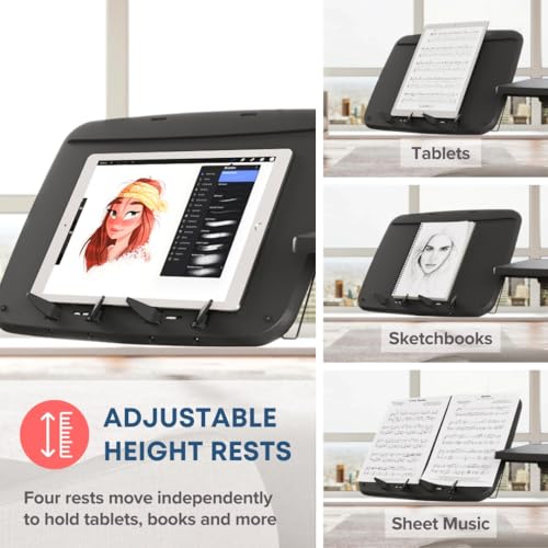 LEVO V16 Rolling Laptop Stand Laptop Cart with Mouse Tray, Phone Holder