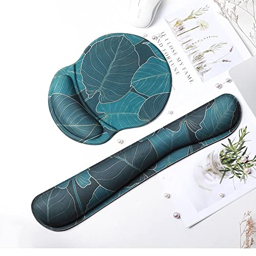 QERTYHJK Memory Foam Soft Set Silica Base Gel Ergonomic Wrist Rest Pad Hand Support