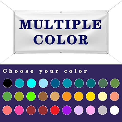 Custom 13oz Vinyl Banner and Signs Customized Personalized with Photo Text Print for Graduation Business Baby Shower Perfect for Outside Indoor Parties 5'x25'