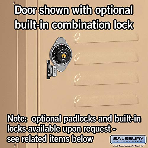 18" Wide Four Tier Standard Metal Locker - 1 Wide - 6 Feet High - 18 Inches Deep - Tan - Unassembled
