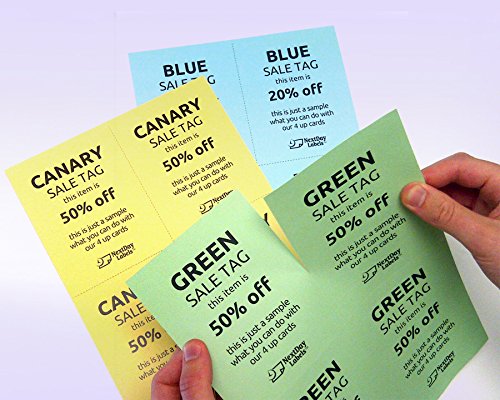 NextDayLabels Laser and Inkjet Printer Postcards, 8.5 x 11, 4 up Per Page