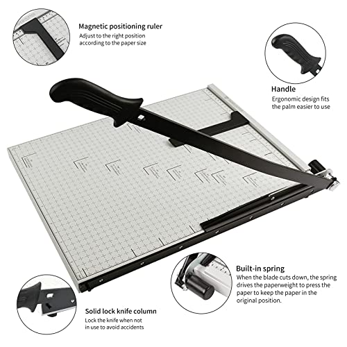 ZEQUAN B3 21" Heavy Duty Paper Trimmer, Safety Lock, Metal Base, 10-Sheet