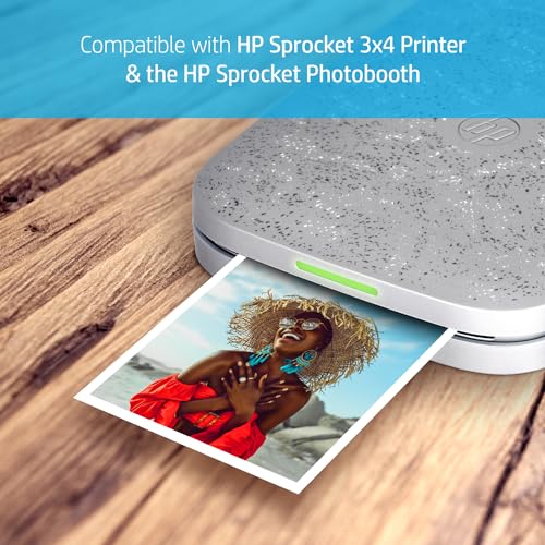 HP Sprocket 3.5 x 4.25” Zink Sticky-Backed Photo Paper (300 Pack) Compatible with HP Sprocket 3x4 Photobooth and Photo Printer