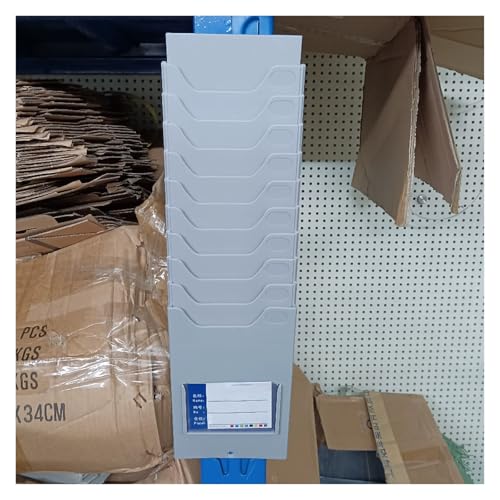 Time Card Holder Wall Mount Expandable Time Clock Rack, for Timesheets Attendance Payroll Employee Timecard Racks(10Pocket)