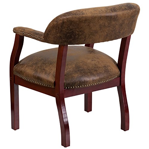 EMMA + OLIVER Bomber Jacket Brown Conference Chair