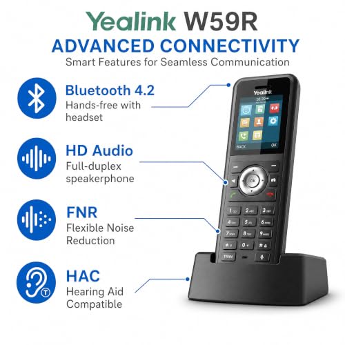 Yealink W59R Rugged DECT IP Phone with IP67 & Bluetooth