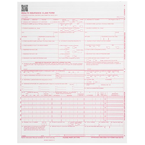 Blue Summit Supplies 500 CMS 1500 Claim Forms, HIPAA Compliant, Laser