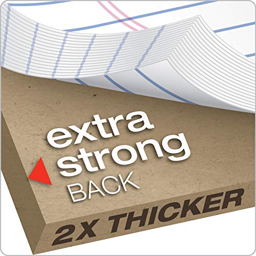 TOPS Docket Writing Tablet, Top Wirebound, 8-1/2 x 11-3/4 Inches, White, Legal/Wide Rule, 70 Sheets per Pad, 3 Pads per Pack (63633)